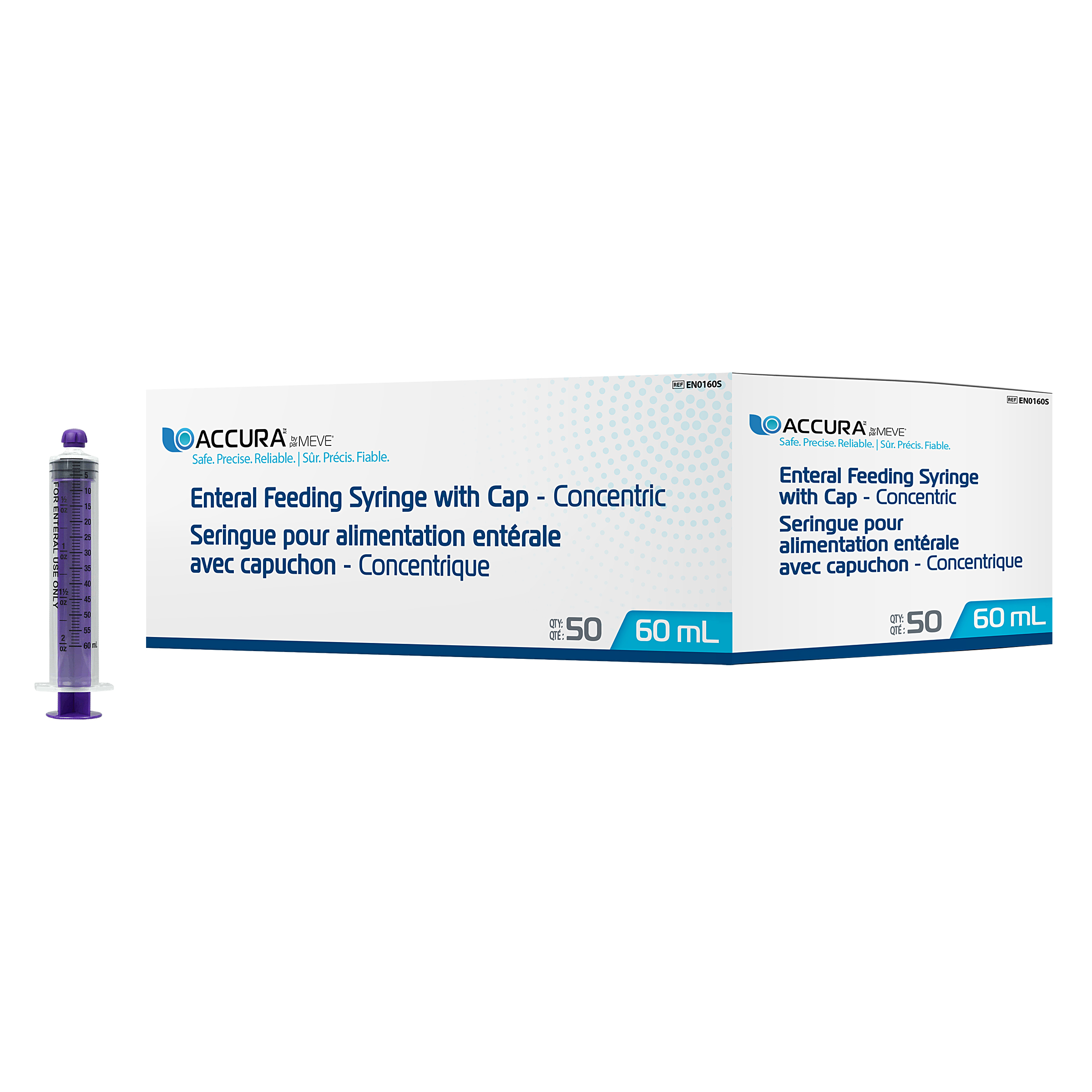 60 mL Enteral Feeding Syringe – ENFit – Concentric Tip